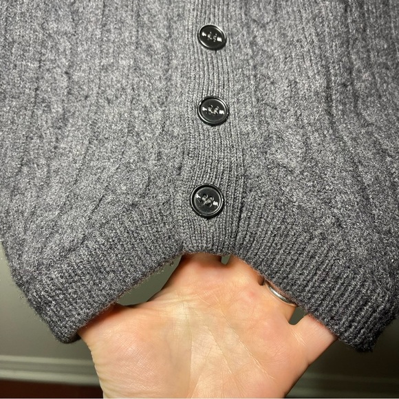 Modern Amusement Men Grey button down 100% merino wool vintage vest in size XXL - Picture 3 of 8